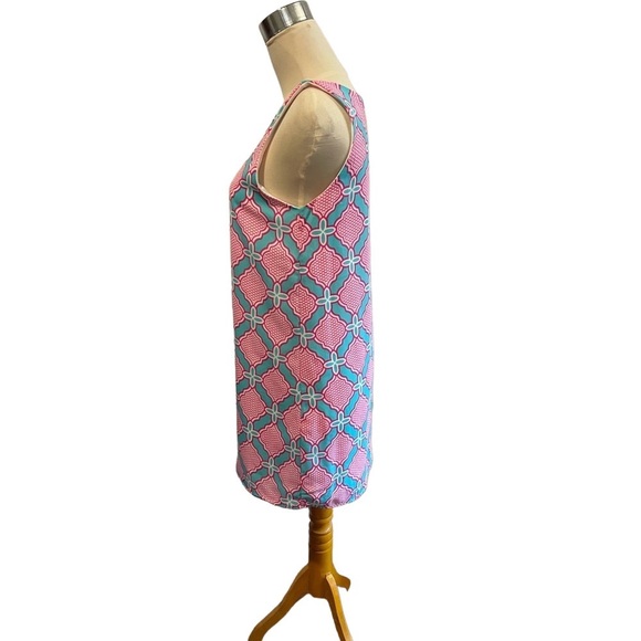 Newbury Kustom pink turquoise print dress Small - Picture 3 of 7